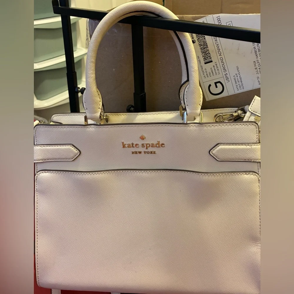 kate spade Staci Medium Cream Satchel